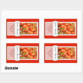 Gepersonaliseerd conservenpotje label, aangepaste  rechthoekige sticker (Vel)