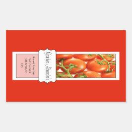 Gepersonaliseerd conservenpotje label, aangepaste rechthoekige sticker