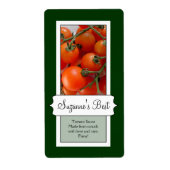 Gepersonaliseerd conservenpotje label, tomaat etiket (Voorkant)