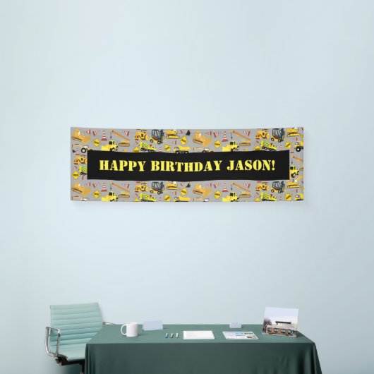 Gepersonaliseerd constructietekenpatroon spandoek (Beurs)