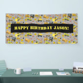 Gepersonaliseerd constructietekenpatroon spandoek (Beurs)
