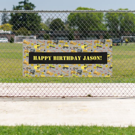 Gepersonaliseerd constructietekenpatroon spandoek (Insitu)