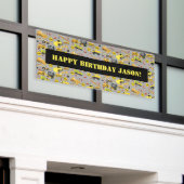 Gepersonaliseerd constructietekenpatroon spandoek (Buitenkant Gebouw)