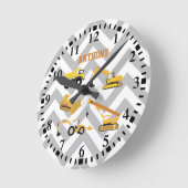 Gepersonaliseerd constructietranspatroon ronde klok (Hoek)