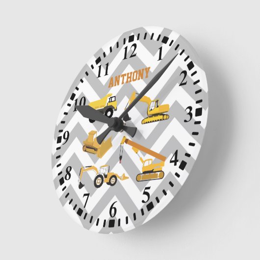 Gepersonaliseerd constructietranspatroon ronde klok (Hoek)