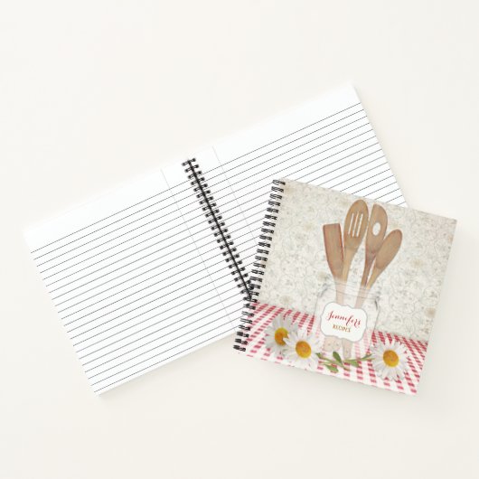 Gepersonaliseerd Cookbook voor Rood Recipes Gecont Notitieboek (Binnen)