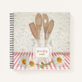 Gepersonaliseerd Cookbook voor Rood Recipes Gecont Notitieboek (Voorkant)