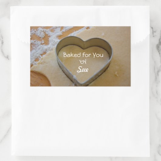 Gepersonaliseerd Cookie Cutter Heart Treat Sticker (Tas)