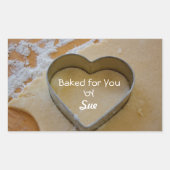 Gepersonaliseerd Cookie Cutter Heart Treat Sticker (Voorkant)