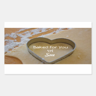 Gepersonaliseerd Cookie Cutter Heart Treat Sticker