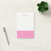 Gepersonaliseerd Cool Modern Minimalistisch Roze N Post-it® Notes (Kantoor)