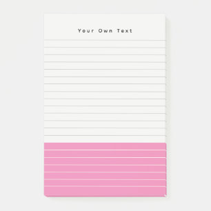 Gepersonaliseerd Cool Modern Minimalistisch Roze N Post-it® Notes