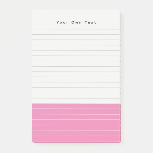 Gepersonaliseerd Cool Modern Minimalistisch Roze N Post-it® Notes (Voorkant)