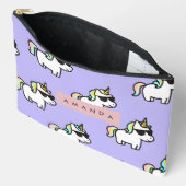 Gepersonaliseerd Cool Rainbow Unicorn patroon Etui (Open)