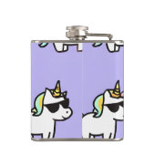 Gepersonaliseerd Cool Rainbow Unicorn patroon Heupfles (Achterkant)