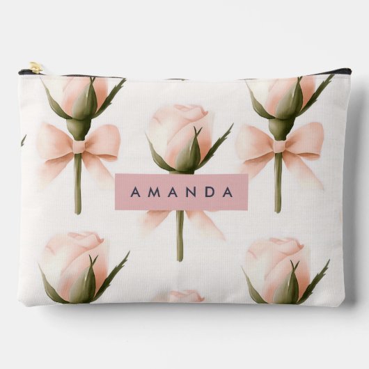 Gepersonaliseerd Coquette Patroon Blush Roos & Str Etui (Voorkant)
