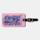 Gepersonaliseerd Coral Collage Bagagelabel (Voorkant horizontaal)