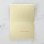 Gepersonaliseerd Coral-Cream Be My Bridesmaid Kaar (Binnen)