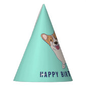 Gepersonaliseerd Corgi Hondenpapier Feesthoedjes (Links)