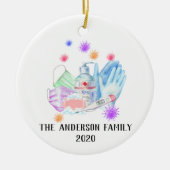 Gepersonaliseerd Coronavirus 2020 Covid Chritsmas Keramisch Ornament (Voorkant)