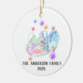 Gepersonaliseerd Coronavirus 2020 Covid Chritsmas Keramisch Ornament (Links)