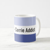 Gepersonaliseerd Corrie Addict Two Tone Blue Koffiemok (Voorkant rechts)