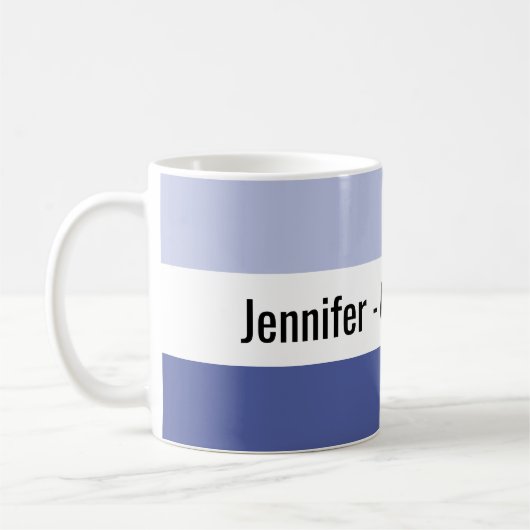 Gepersonaliseerd Corrie Addict Two Tone Blue Koffiemok (Links)