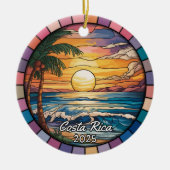 Gepersonaliseerd Costa Rica Ornament, Midden-Ameri Keramisch Ornament (Voorkant)