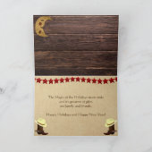 Gepersonaliseerd - Country Christmas KuneKune Pig  Kaart (Binnen)