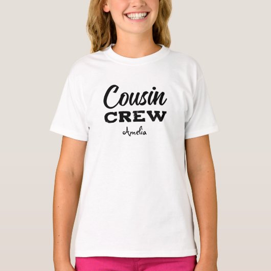 Gepersonaliseerd Cousin Crew T-shirt (Voorkant)