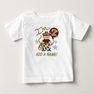 Gepersonaliseerd Cowboy 2e verjaardag T-shirt