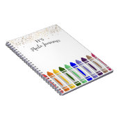 Gepersonaliseerd Crayon Star Design Notitieboek (Rechterzijde)