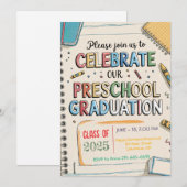 Gepersonaliseerd Crayons Notitieboek voorschoolse Kaart (Voorkant / Achterkant)