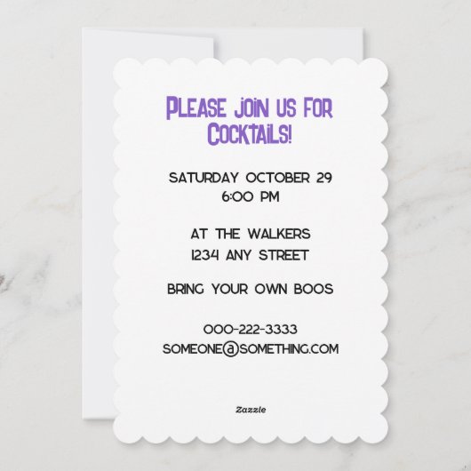 Gepersonaliseerd Crazy Candy Corn Halloween Party Feestdagenkaart (Achterkant)