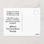 Gepersonaliseerd Crazy Candy Corn Halloween Verkoo Briefkaart (Achterkant)