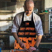 Gepersonaliseerd Crazy Cat Daddy Halloween Schort