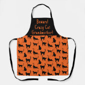 Gepersonaliseerd Crazy Cat Grandma All-Over Print  Schort (Voorkant)