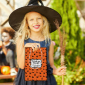 Gepersonaliseerd Crazy Cat Kind Halloween Schort