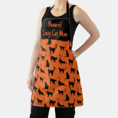 Gepersonaliseerd Crazy Cat Mom Halloween Schort (Insitu)