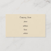 Gepersonaliseerd Cream en Maroon Visitekaartje (Achterkant)