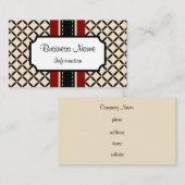 Gepersonaliseerd Cream en Maroon Visitekaartje (Voorkant / Achterkant)