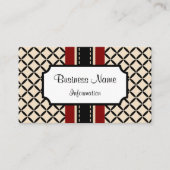 Gepersonaliseerd Cream en Maroon Visitekaartje (Voorkant)