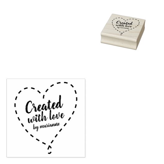 gepersonaliseerd CREËER MET LIEFDE crafter maker Rubberstempel (Gestempeld)