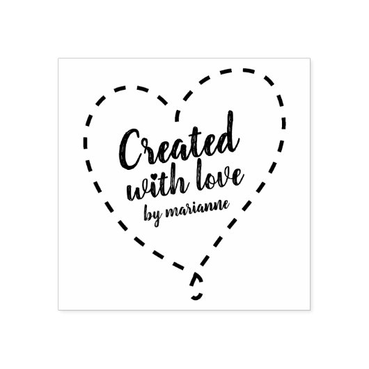 gepersonaliseerd CREËER MET LIEFDE crafter maker Rubberstempel (Afrduk)