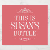 Gepersonaliseerd | Creëer Uw eigen mousserende wij Sparkling Wijnetiket (Enkel label)