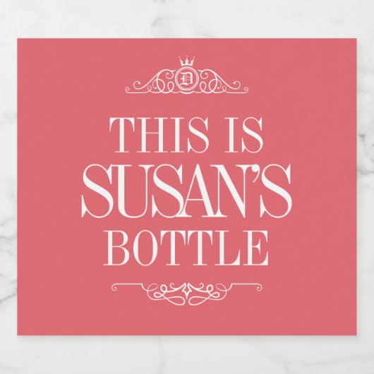 Gepersonaliseerd | Creëer Uw eigen mousserende wij Sparkling Wijnetiket (Enkel label)