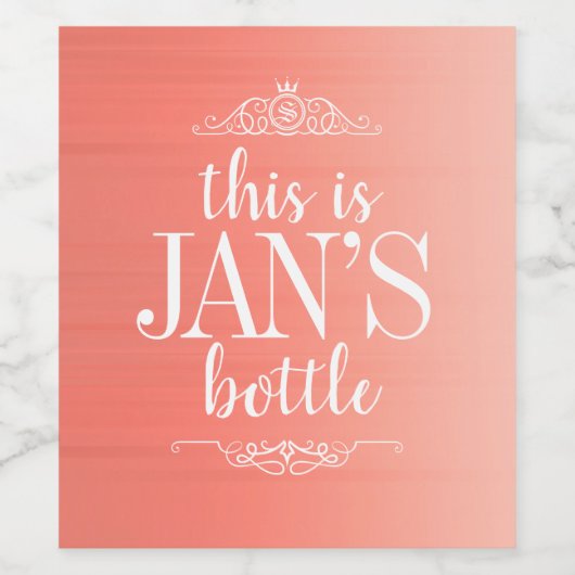 Gepersonaliseerd | Creëer Uw eigen mousserende wij Wijn Etiket (Enkel label)