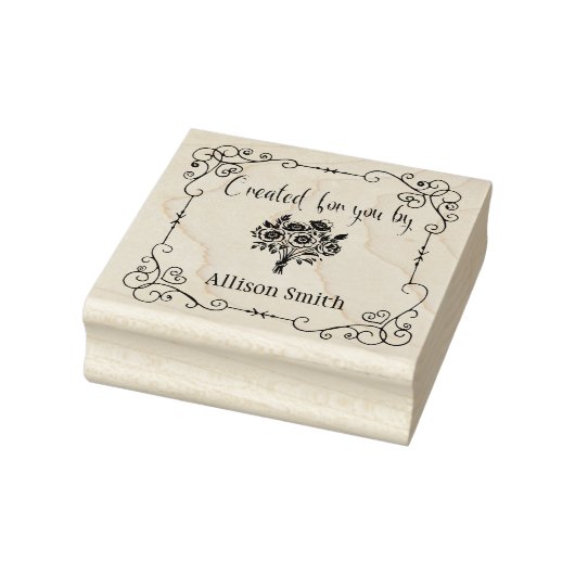 Gepersonaliseerd Creëer voor u door Wood Stamp Rubberstempel (Stempel)