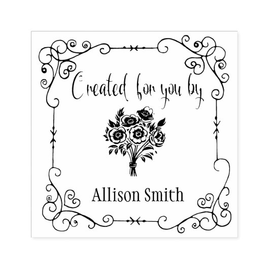 Gepersonaliseerd Creëer voor u door Wood Stamp Rubberstempel (Afrduk)