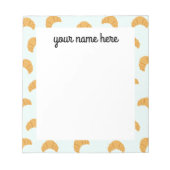 Gepersonaliseerd croissant Notitieblok (Voorkant)